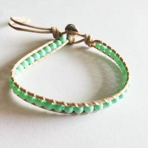 Jade Green Hemp Bracelet
